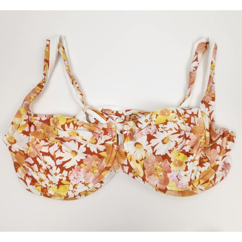 L*Space Camellia Bikini Top in What in Carnation Floral Size DD NWT Underwire - Picture 3 of 7